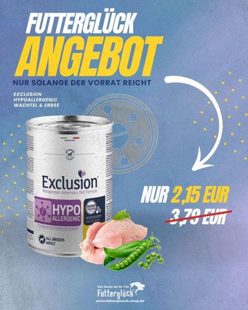 Exclusion Hypoallergenic Wachtel & Erbse Produktbild 