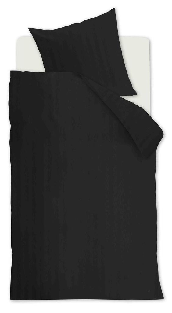 Beddinghouse Mako-Satin-Bettwäsche-Ganitur Shine Farbe Schwarz Größe 200x200+2x80x80