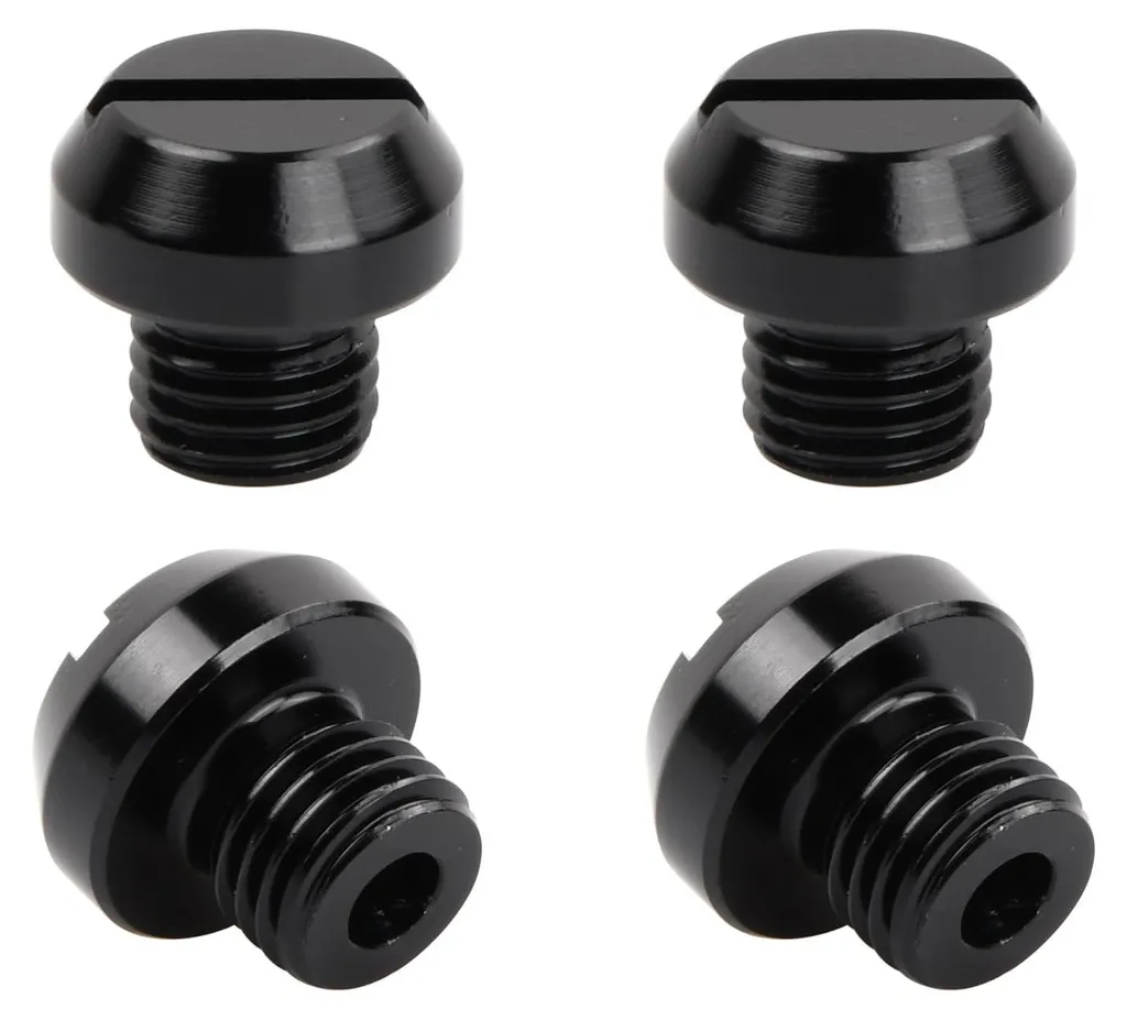 Bouchons de Rétroviseur M10x1,25 Vis en Aluminium Noir pour Scooter