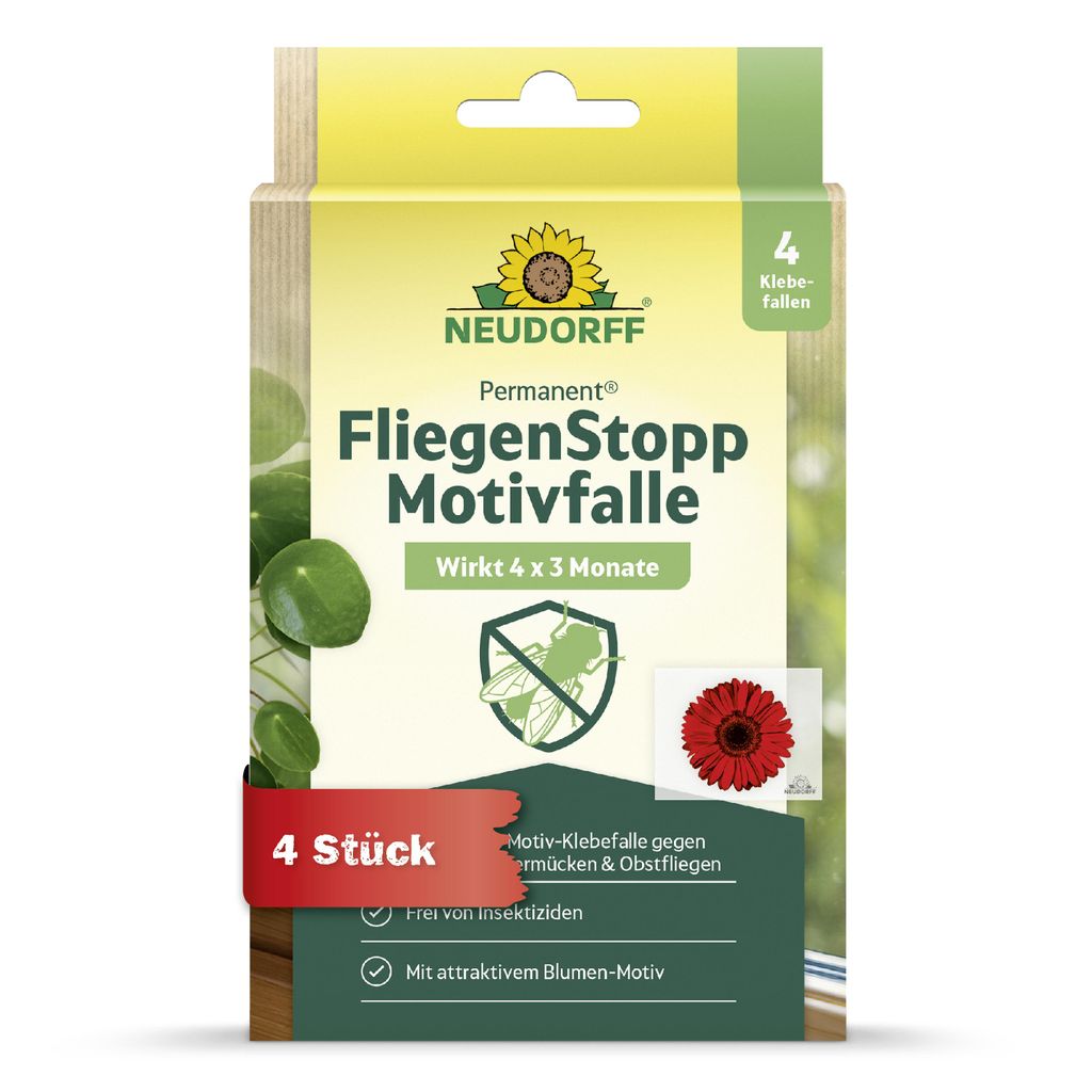 Neudorff Permanent FliegenStopp 4 Klebefallen - Fliegen Produktbild 
