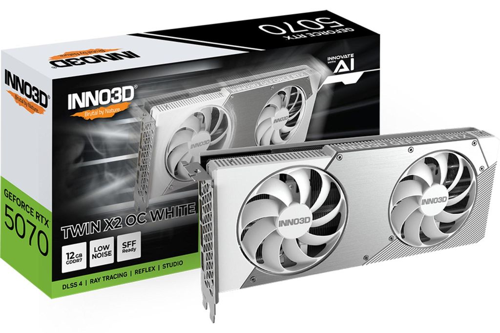 INNO3D GeForce RTX 5070 TWIN X2 OC white, Grafikkarte, Produktbild 