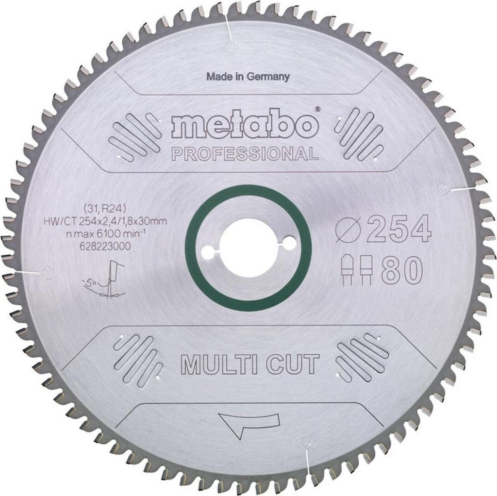Metabo Kreissägeblatt multi cut - professional 315 x 30 x 2,8/2, 96 Zähne, Spanwinkel 5° neg.