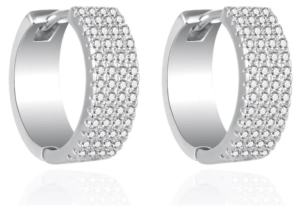 Bague en argent avec zircons clairs pour mariage ou tenue de fête