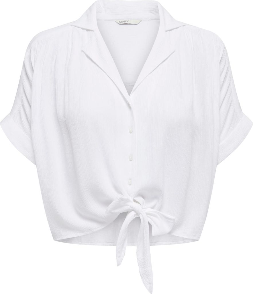 ONLY Bluse verkürzt Halbarm Knoten-Detail Größe: M Produktbild 