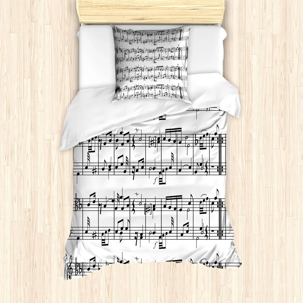 ABAKUHAUS Set Letto Note Musicali 135x200 - Design Minimal Chic