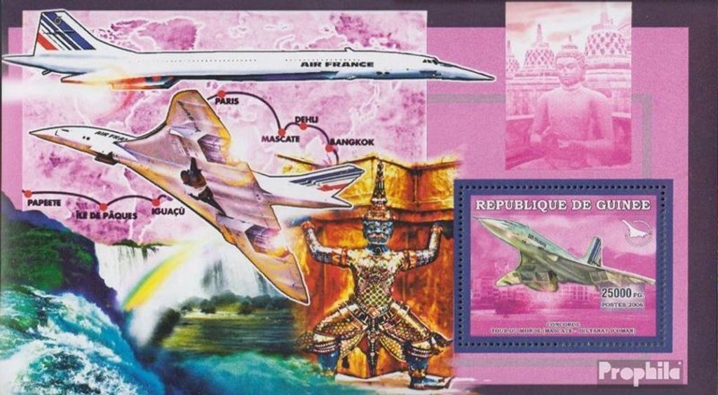 Briefmarken Guinea 2006 Mi Block1103 postfrisch Verkehrsmittel: Luftfahrt