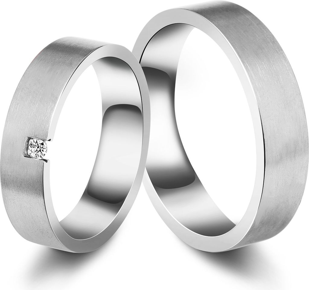Akzent Partnerringe-Ring aus Titan
