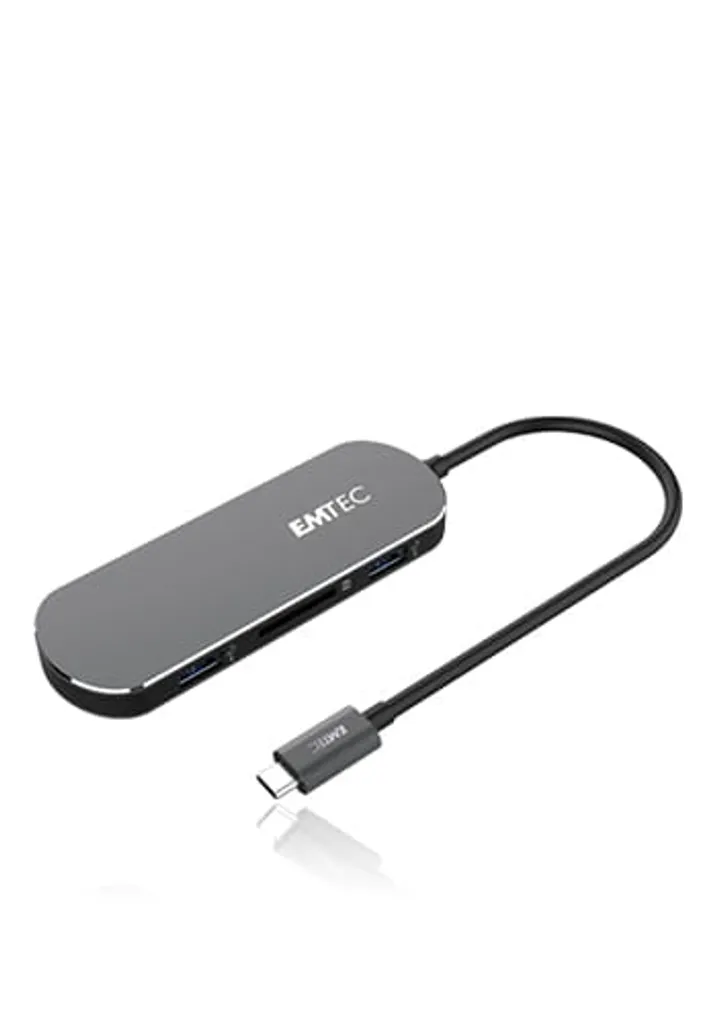 Concentrateur USB-C Polyvalent EMTEC T650C pour PC Portable et MacBook Air