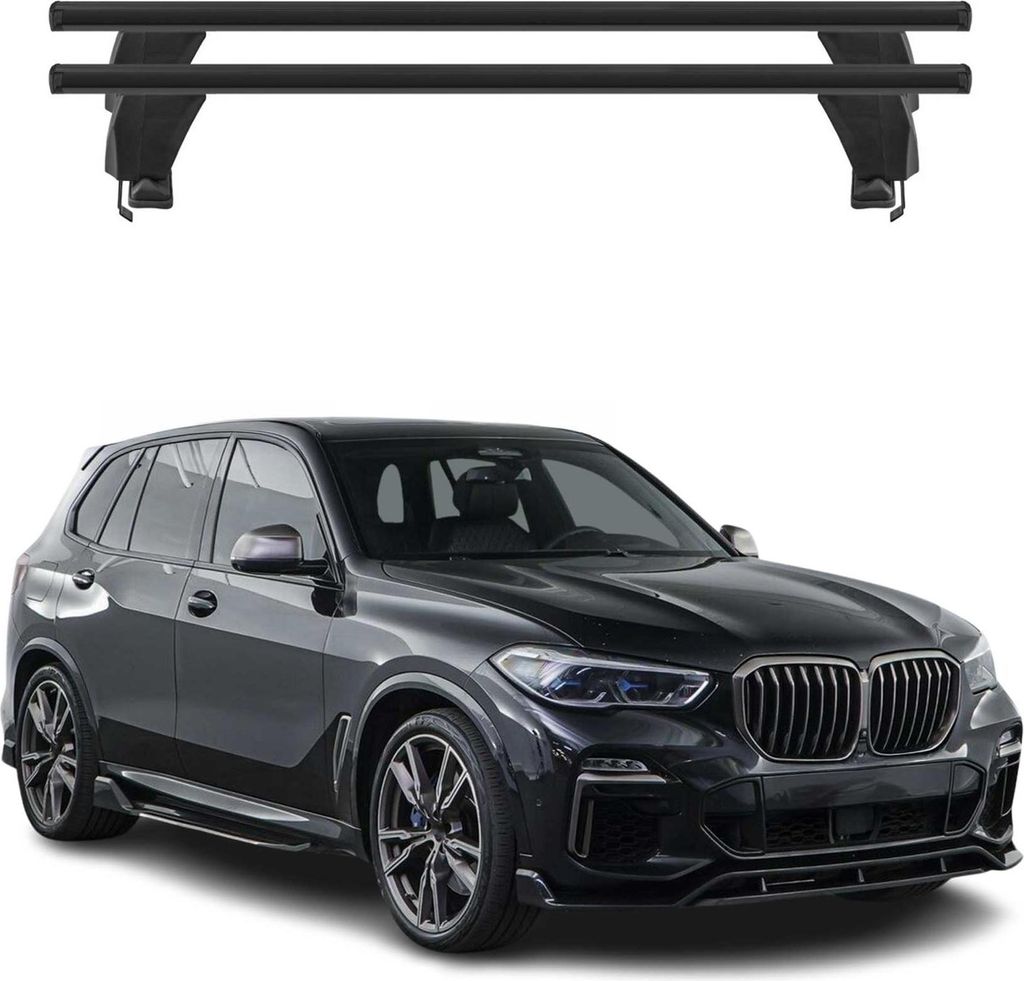 Menabo Dachträger Grundtäger für BMW X5 G05 2019-2025 50kg Aluminium Schwarz 2x