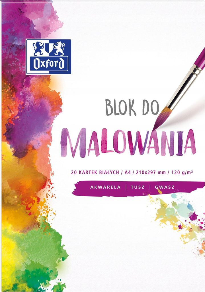 Zeichenblock für Aquarell A4/20K Weiß OXF A'20