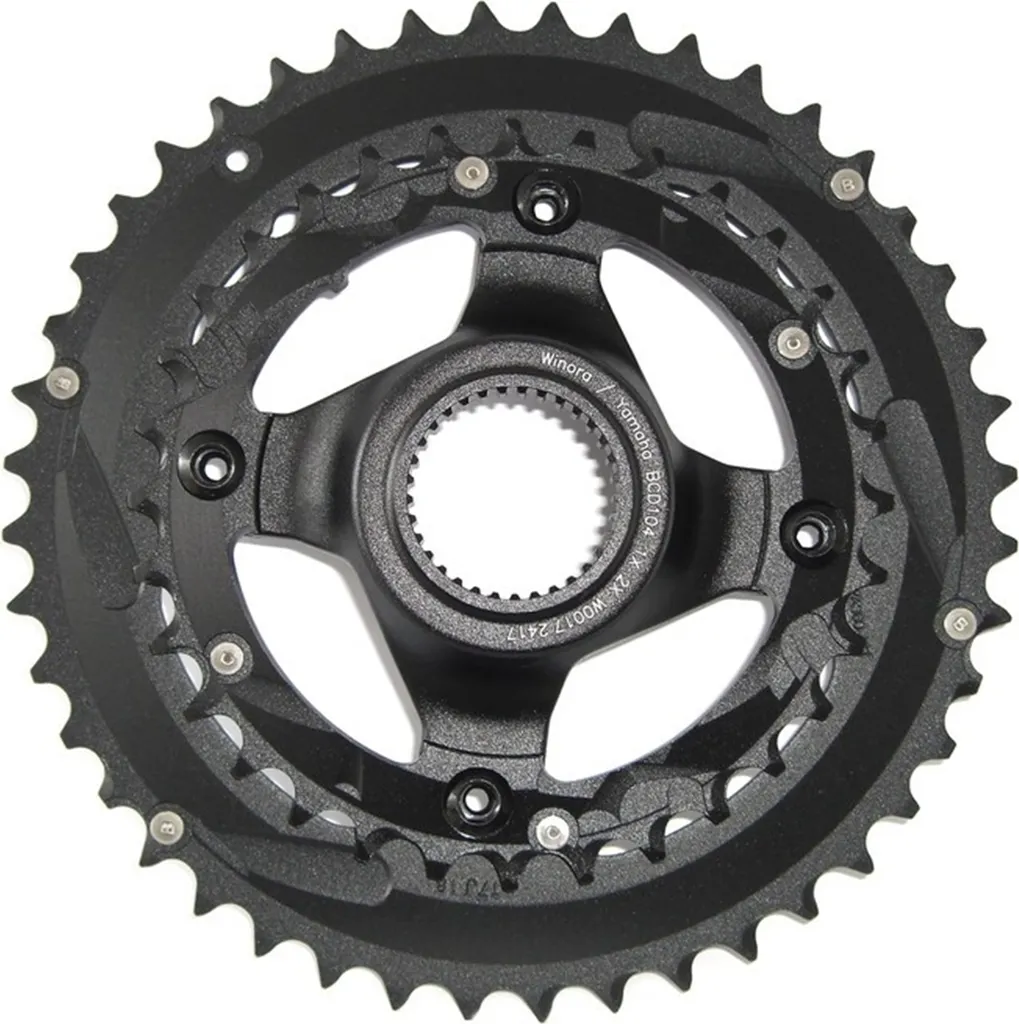 Double Plateau HAIBIKE 44/32 Dents Prémonté Noir pour Système Yamaha PW-X