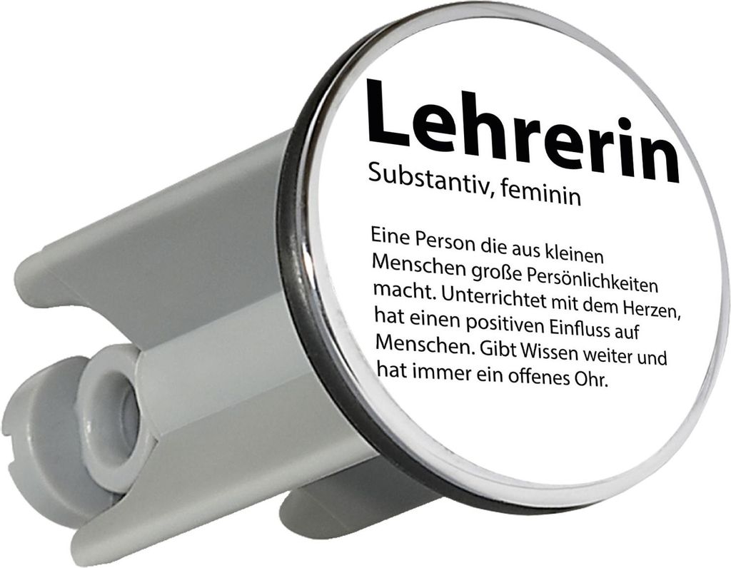 Huuraa Waschbeckenstöpsel Lehrerin Definition 4cm höhenverstellbar Abflussstopfen Geschenkidee
