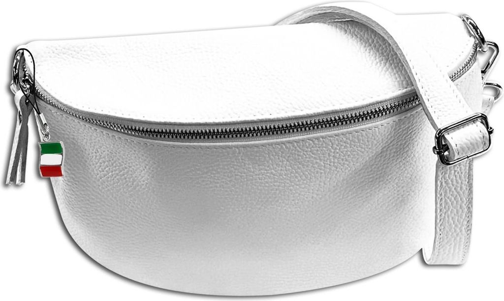 Florence Leder Tasche Gürteltasche weiß OTF825W
