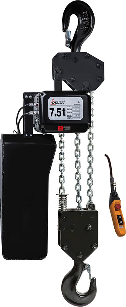 DELTA Elektrischer Kettenzug DTS – 400V - Tragkraft 7,5t Hubhöhe 10m 2 Geschwindigkeiten