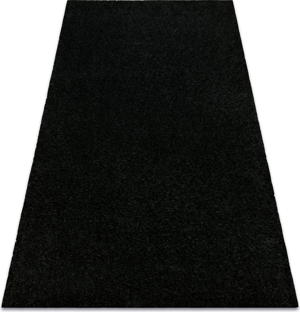 Teppich BUENOS 6649 shaggy schlicht, einfarbig schwarz Schwarz 200x290 cm
