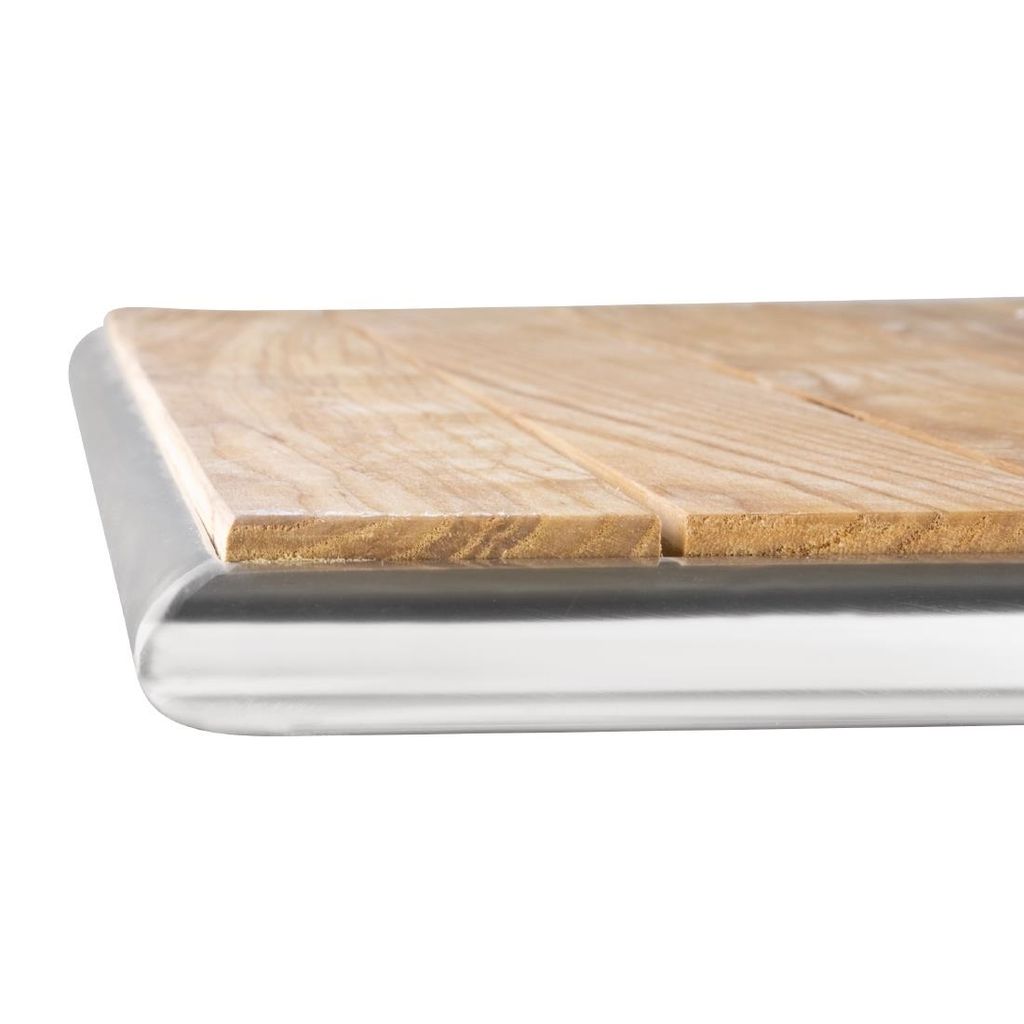 Bolero Klapptisch Rund – 60 Cm Durchmesser, Aus Eschenholz & Aluminium, Für Terrasse & Balkon