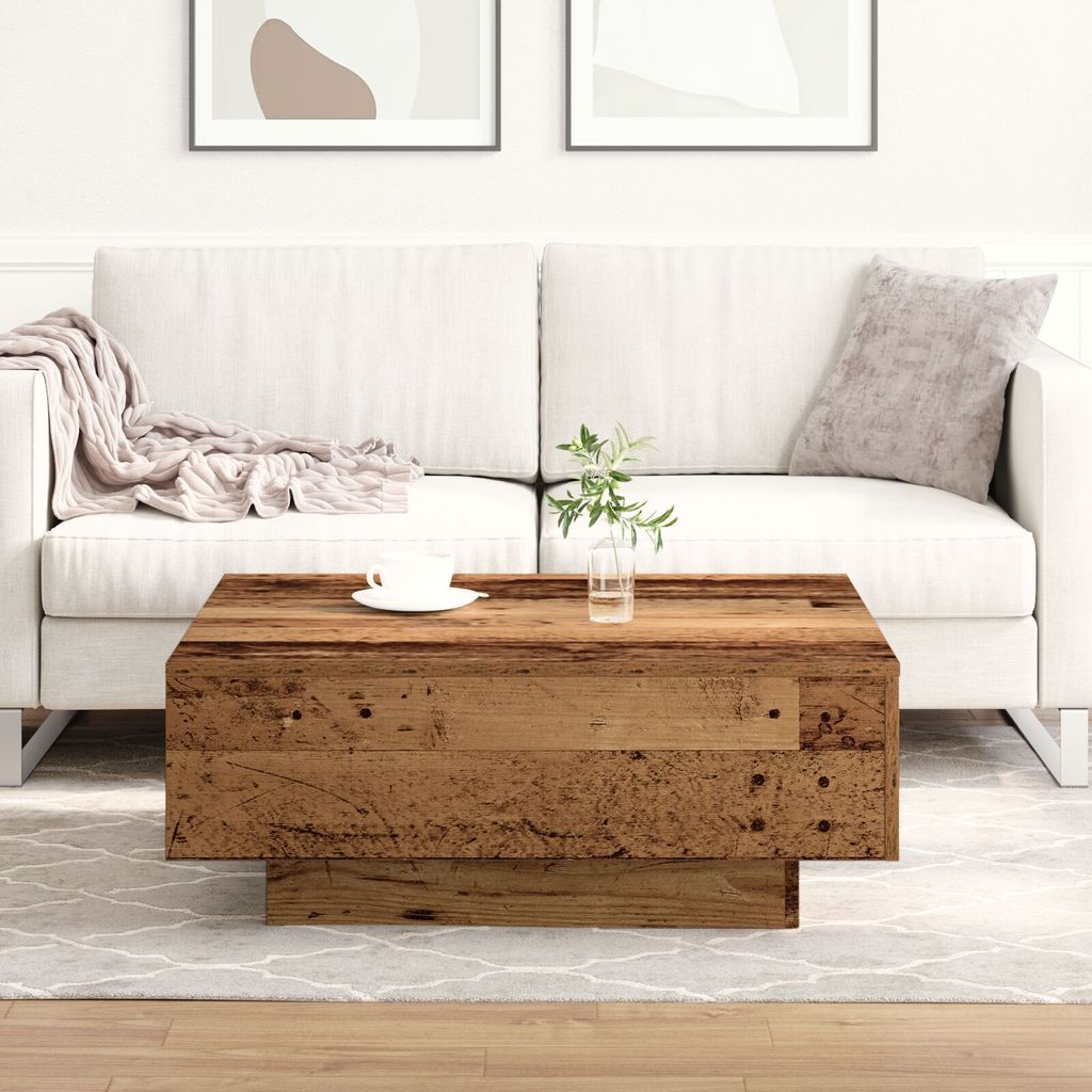 Möbel Couchtisch Altholz 80x80x31 cm Holzwerkstoff - Couchtische 862997