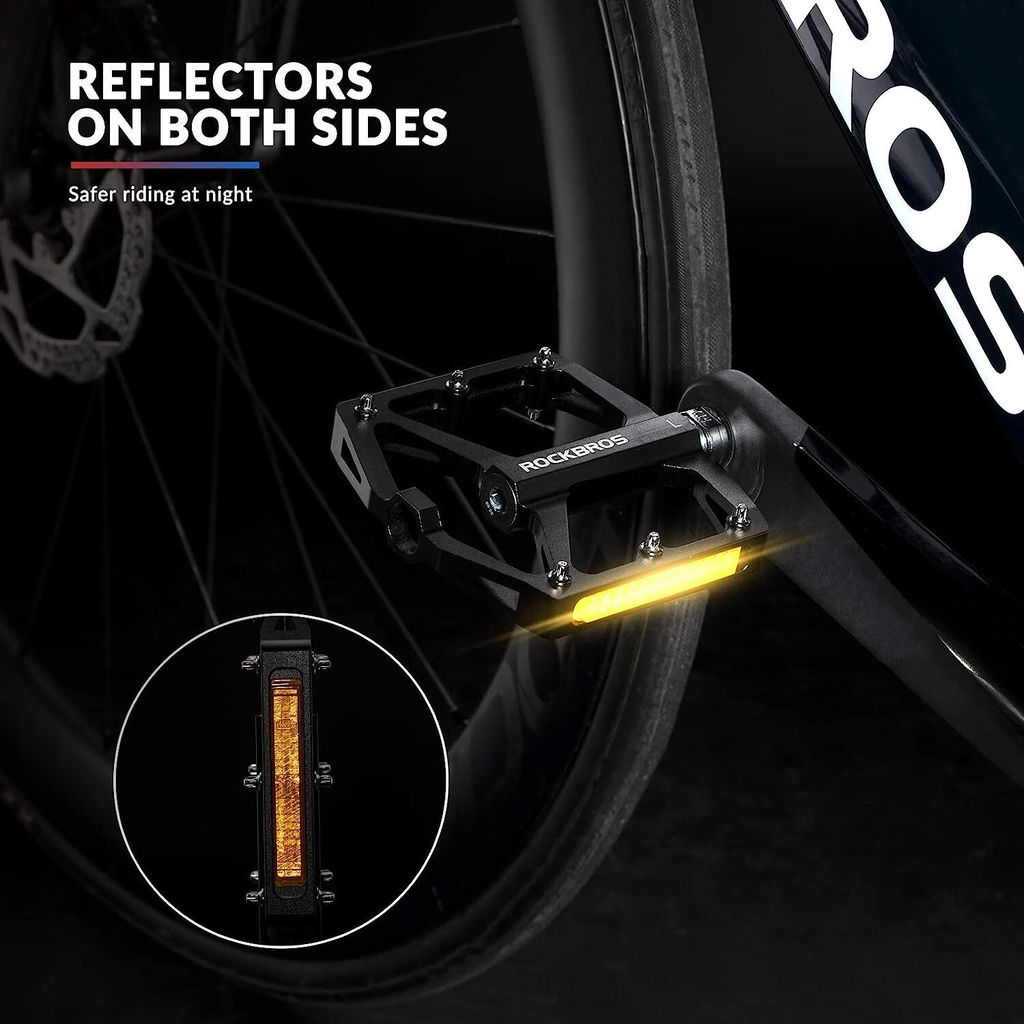 ROCKBROS Fahrradpedale mit Reflektoren Platform Pedale, Produktbild 5