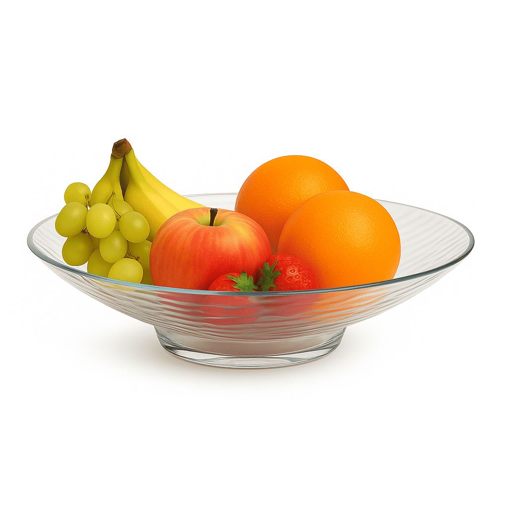 Glas Schale Salatschüssel Obstschale Schale Snackschale Glasschüssel 33 cm
