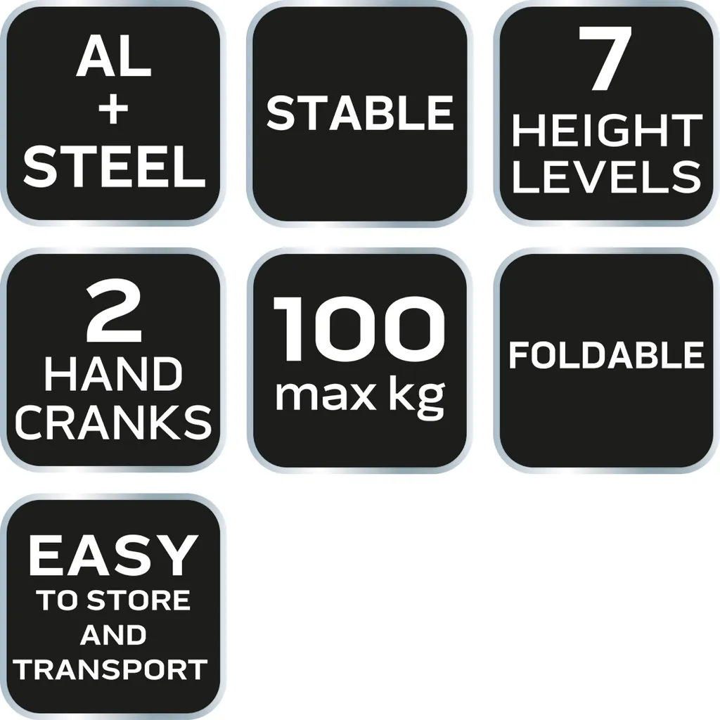 Table de travail robuste 100 kg - Grande surface NEO TOOLS ajustable - 2