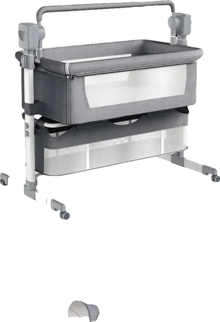 Lit bébé réglable en hauteur design multifonction gris BJJ-601-MIDGREY