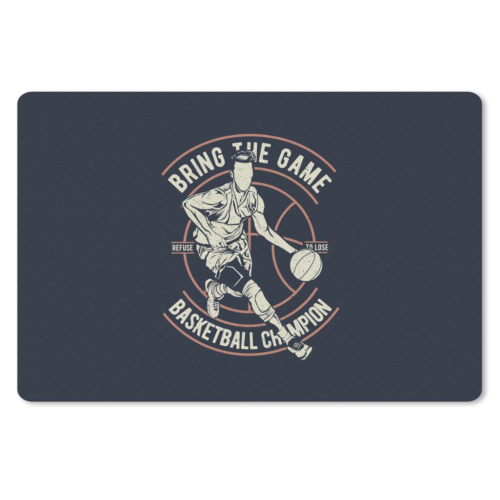 MuchoWow Mauspad Mousepad Basketball - Sport - Retro 27x18 cm - Mousepads - Maus Mat - Pad - Mausunterlage - Büroartikel - Desk Matten