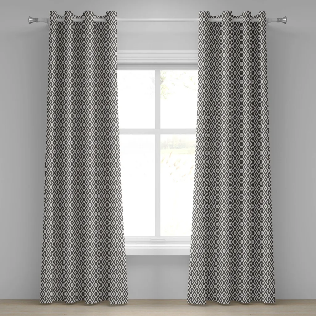 ABAKUHAUS Tenda Verde Militare Geometrica 280x175cm con Occhielli