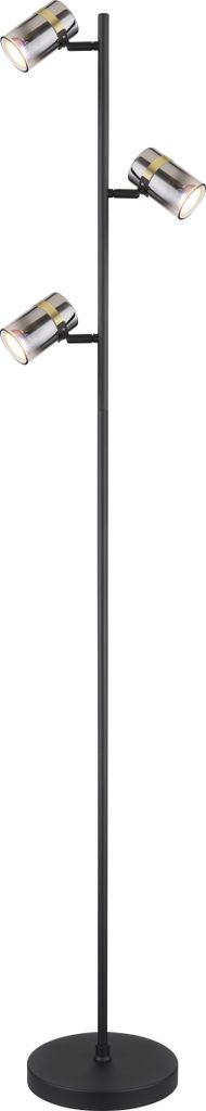 Globo Lighting Stehleuchte Metall schwarz matt, 3x GU10