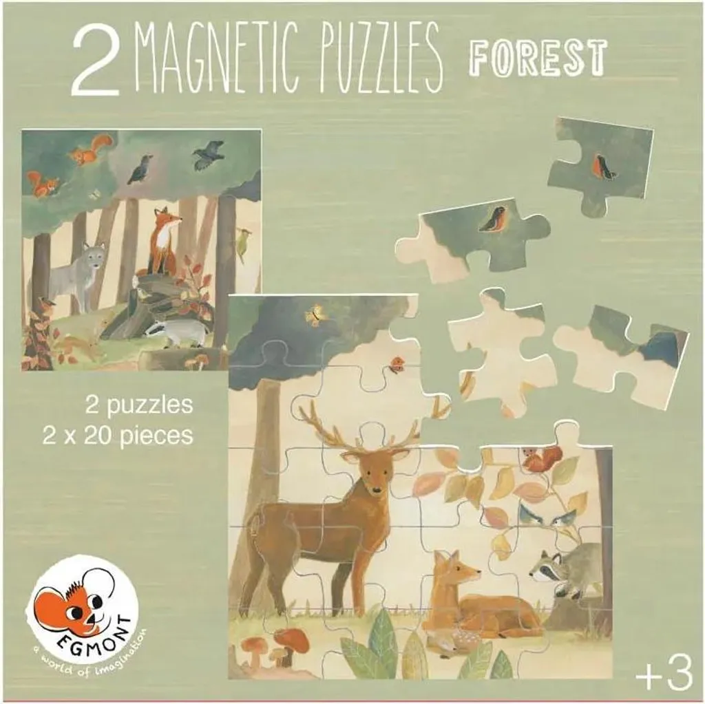 Livre-puzzle magnétique Forêt : ne perdez plus de pièces avec 2 puzzles