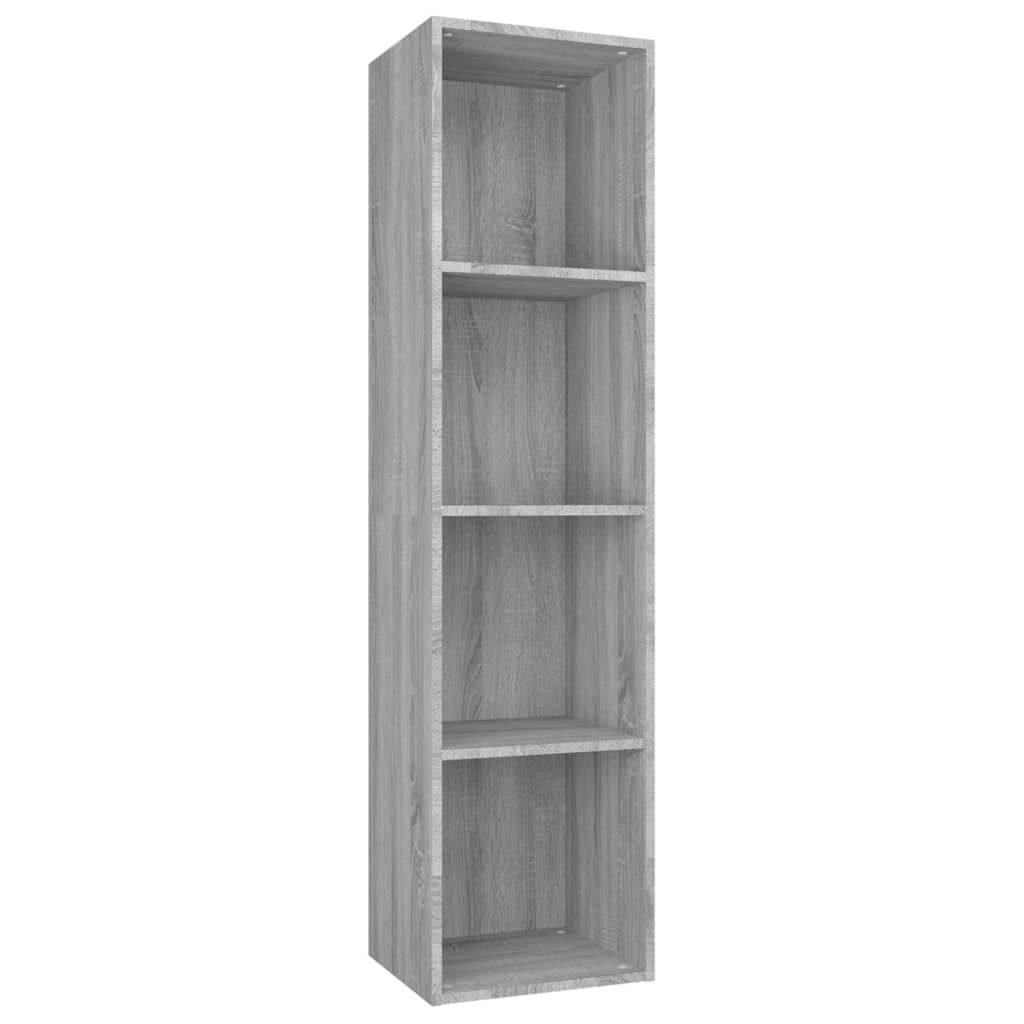 "im Sonderangebot"Bücherregal Landhaus-Stil - Bücherschrank/Standregal Langlebiges - /TV-Schrank Grau Sonoma 36x30x143cm Holzwerkstoff - Bücherr...