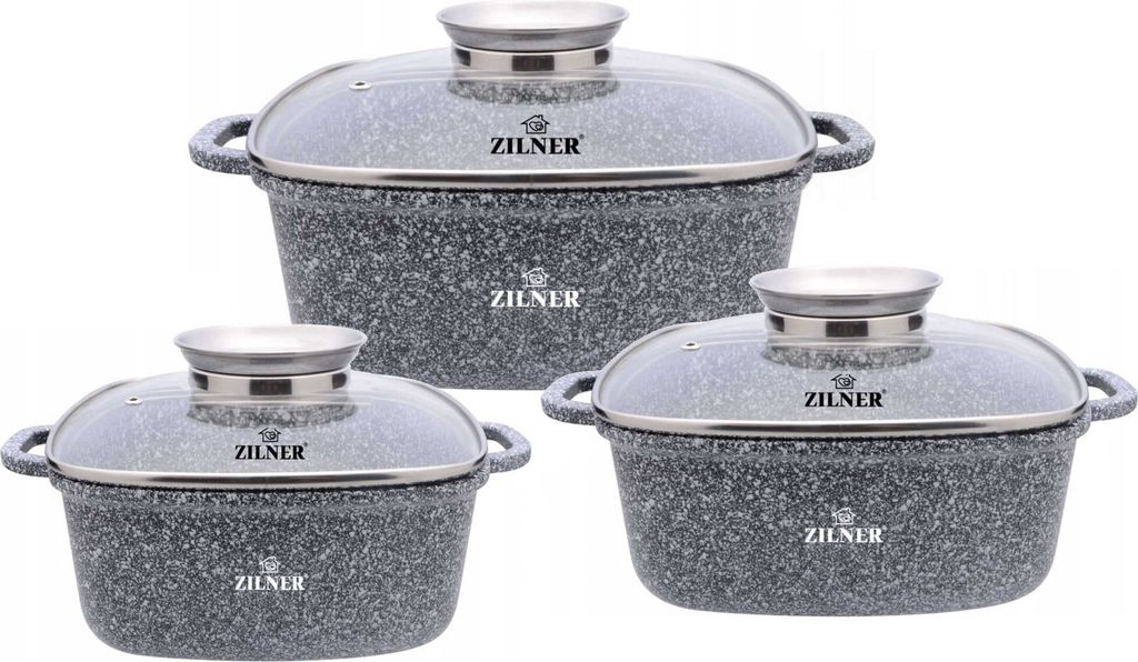 SET DI 3 BRYTFANN GARNK√ďW 2,8 / 4,4 / 6.5L ZILNER ZL-7077 Immagine del prodotto 