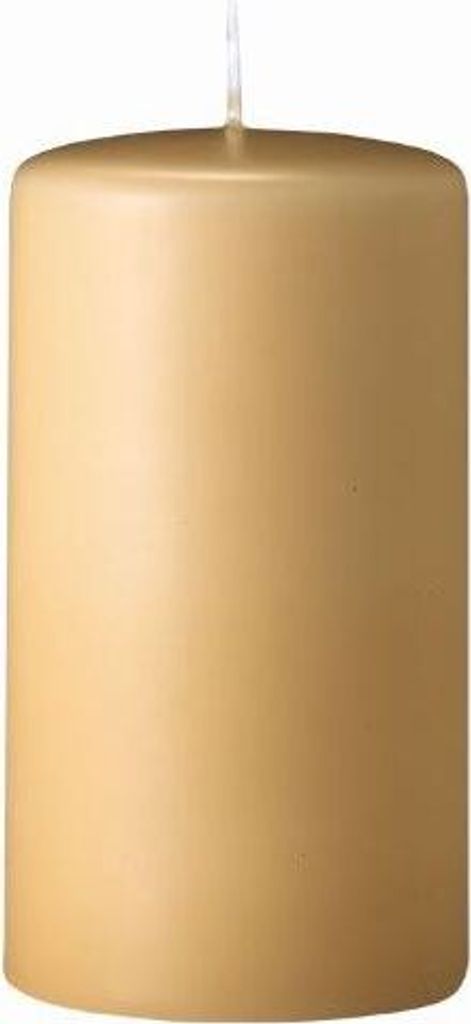 4er Set Oster, Frühling, Stumpenkerzen Beige 12 x Ø 5 cm