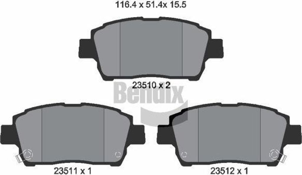 BENDIX Braking BPD1423 Bremsbelagsatz, Scheibenbremse OE 1037509300 kompatibel mit Celica, Corolla, Yaris