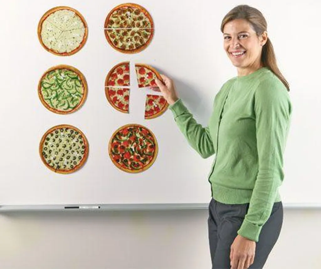 Learning Resources Pizza des Fractions Magnétique - Jeu Éducatif Math