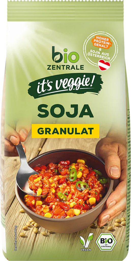 Verpackungsbild Bio Soja Granulat eiweißreich 250g Bild 2