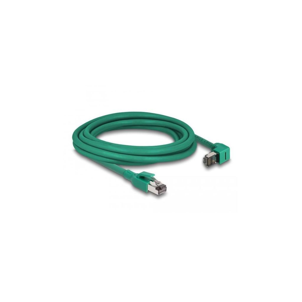 DeLOCK RJ45 Netzwerkkabel PROFINET SF/UTP 90° gewinkelt 3 m Produktbild 