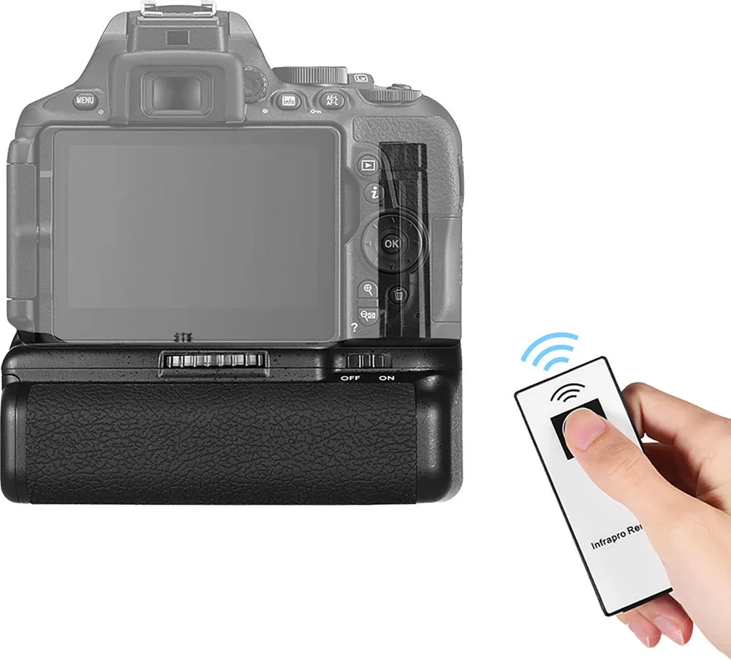 Support Batterie Vertical avec Télécommande IR pour Boîtier Reflex Nikon