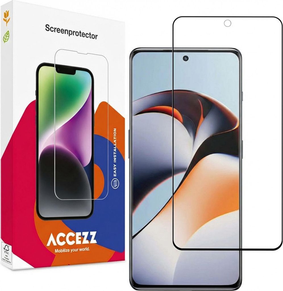 Accezz Full Cover Screen Protector aus gehärtetem Glas OnePlus 12R