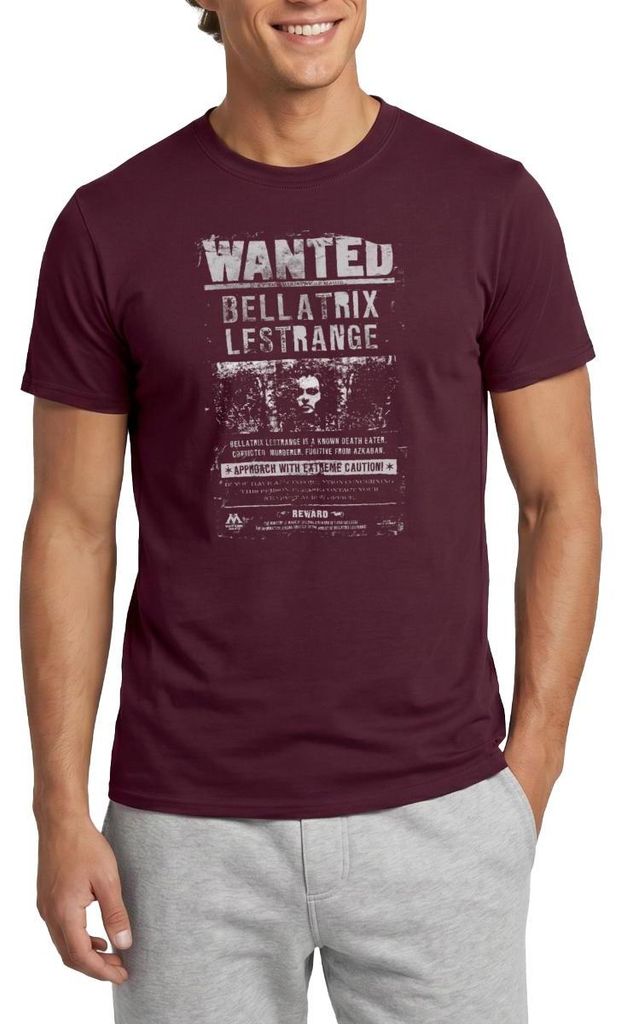 Spreadshirt Harry Potter Bellatrix Lestrange Wanted Poster Männer T-Shirt, 3XL, Ziegelrot