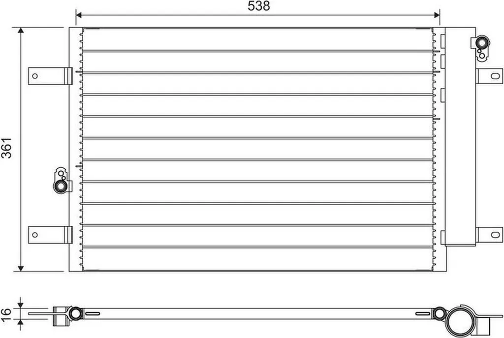 Radiateur de climatisation Valeo pour monospace VW Sharan de 1995