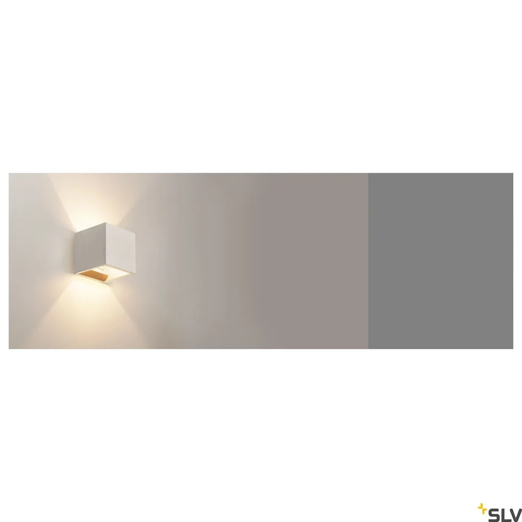 Applique murale SOLID CUBE grise G9 25W avec double diffusion haut et bas
