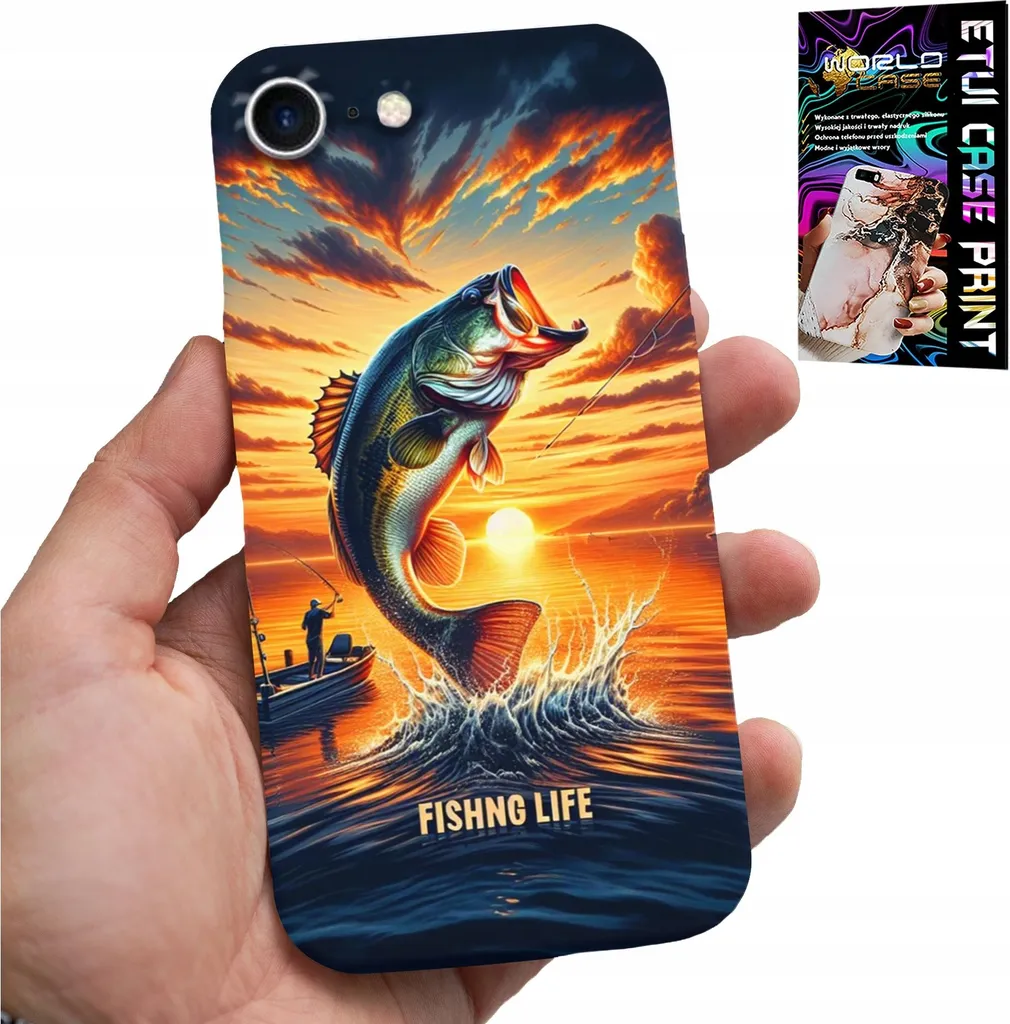 Custodia Per Iphone Se / Se2 - Custodia Per Canna Da Pesca + Vetro