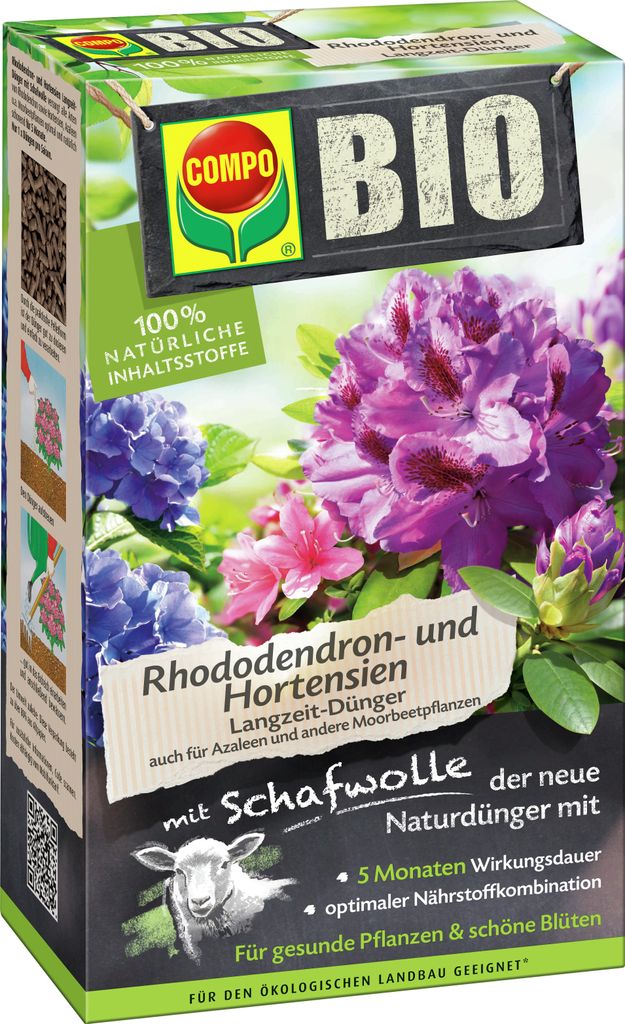 COMPO  Rhododendron Langzeit-Dünger mit Schafwolle 2 kg Produktbild 