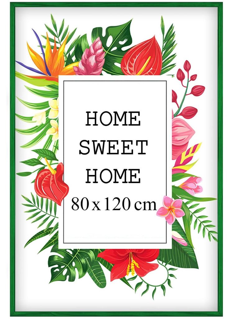 MG Design Grün Bilderrahmen 80 x 120 cm - Aus echtem Holz Produktbild 