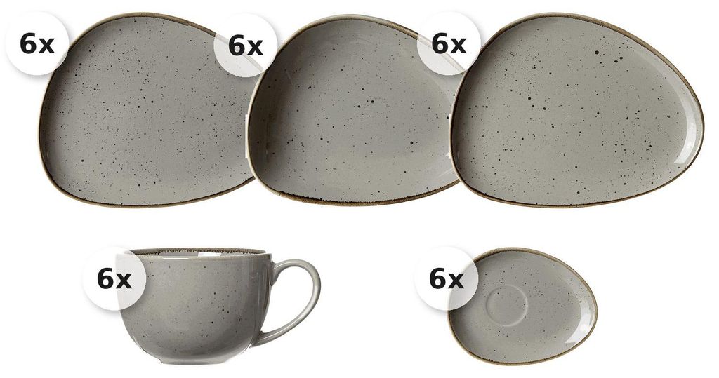 Kaffee- und Tafelservice 30 tlg. Taste taupe Produktbild 