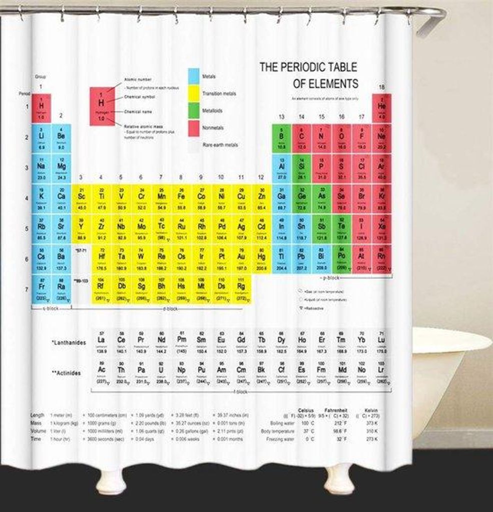 Unyqoos Wasserdichter Polyester-Duschvorhang mit einzigartigem Design und Metallösen