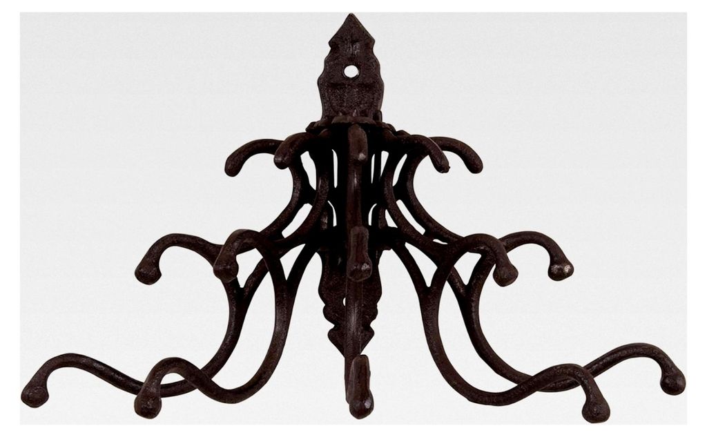 Wandhaken aus Gusseisen mit Rostfinish