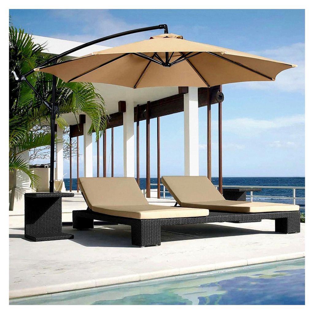 Ersatzdach für Regenschirm mit 8 Rippen für Garten, Terrasse, Hof, Strand, Pool, Markt (nur Baldachin)