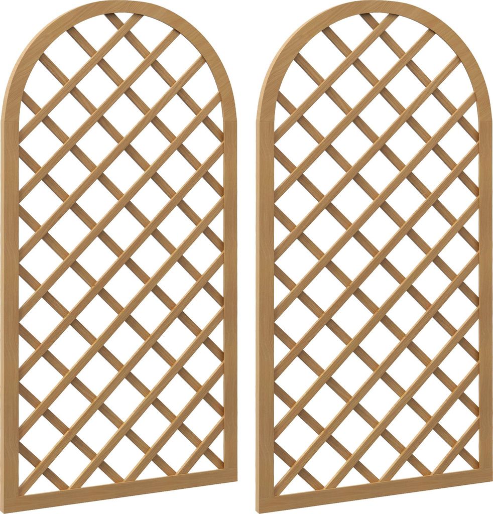 Outsunny Lot de 2 treillis en bois pour le jardin - panneau Image du produit 