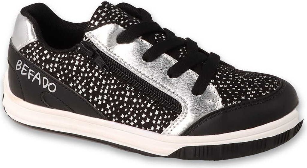 Befado Zipp Sneakers schwarz/silber mit Lederinnensohle 514X018 514Y018